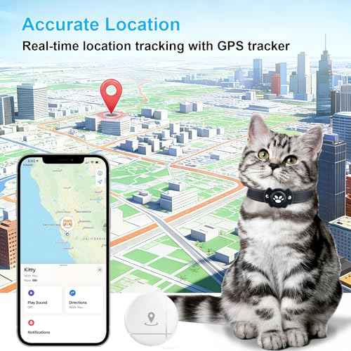 2-in-1 GPS Tracker for Cats: Smart Pet Collar with Real-Time Tracking,No Monthly Fee/Subscription (iOS & Android) Waterproof, Anti-Lost,365-Day Long Battery Life GPS Tracker Cat Collar (Blue) (Blue)