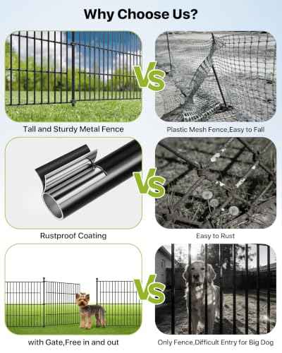 Garden Fence Animal Barrier with Gate 24in (24inx23ft)