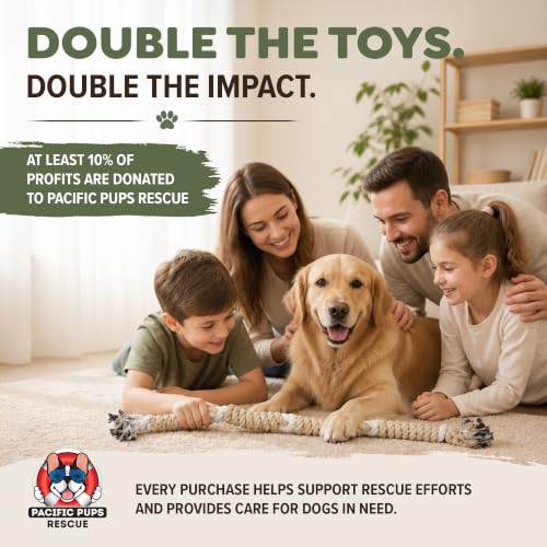 Dog Rope Toy for Large Dogs 2 Pack (Natural / 2 Pack)