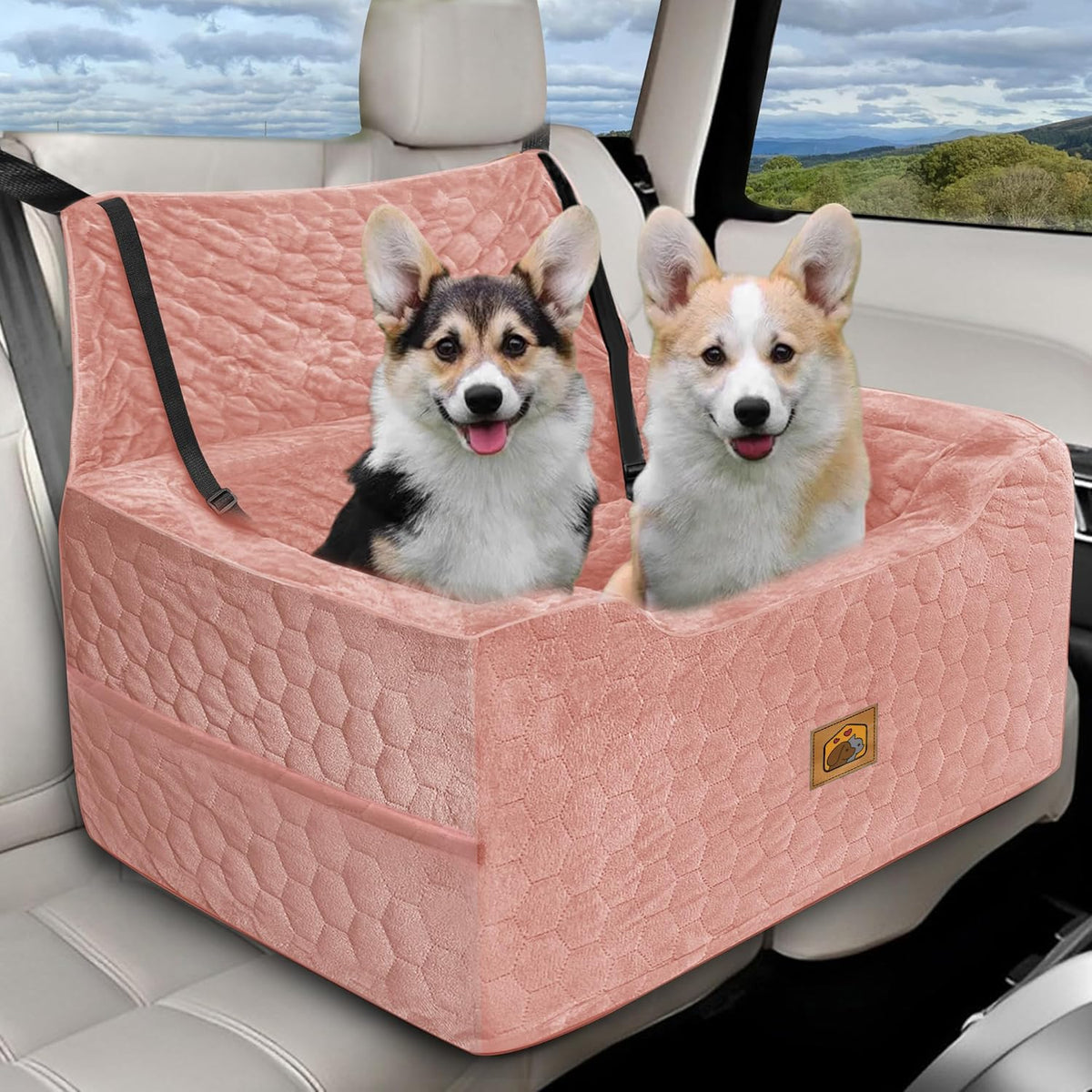 Dog Car Seat for Medium (Pink / Large)