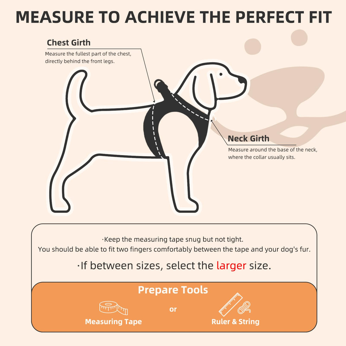 Dog Harness Collar and Leash Set No Pull for Small Medium Sized (Orange / XXS (CHEST 11.5"-13"))