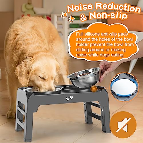 Elevated Bowls (Grey / 8" for Medium Dogs)