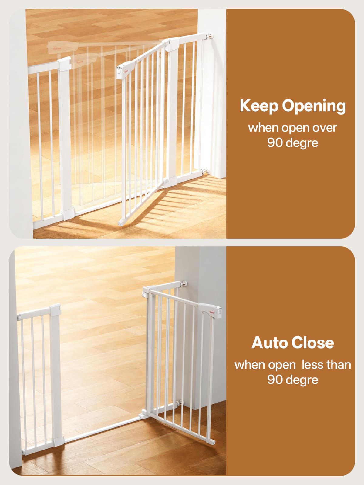 Baby Gate for Indoor Stairs & Doorways (White / 27.9-42.1")