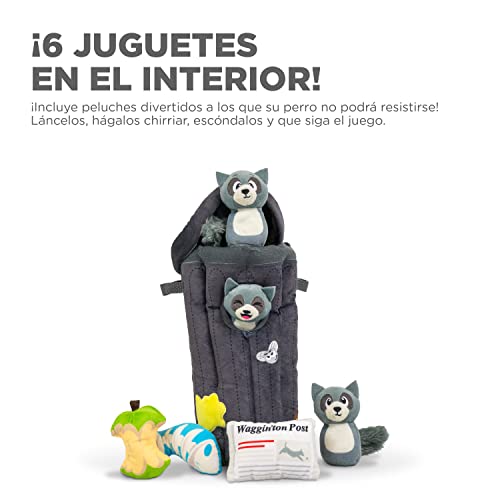 Hide A Raccoon Plush Dog Toy Puzzle