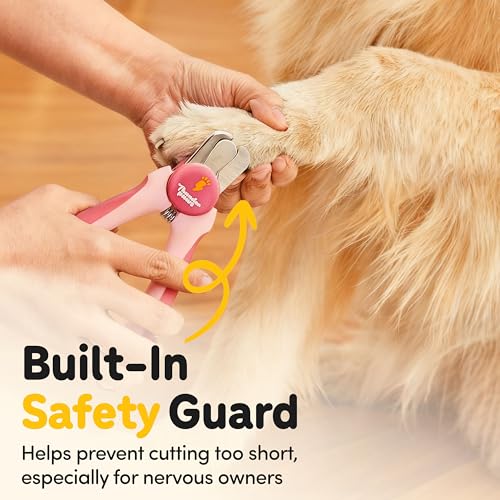 LED Dog Nail Clippers with Light (Pink / Large)