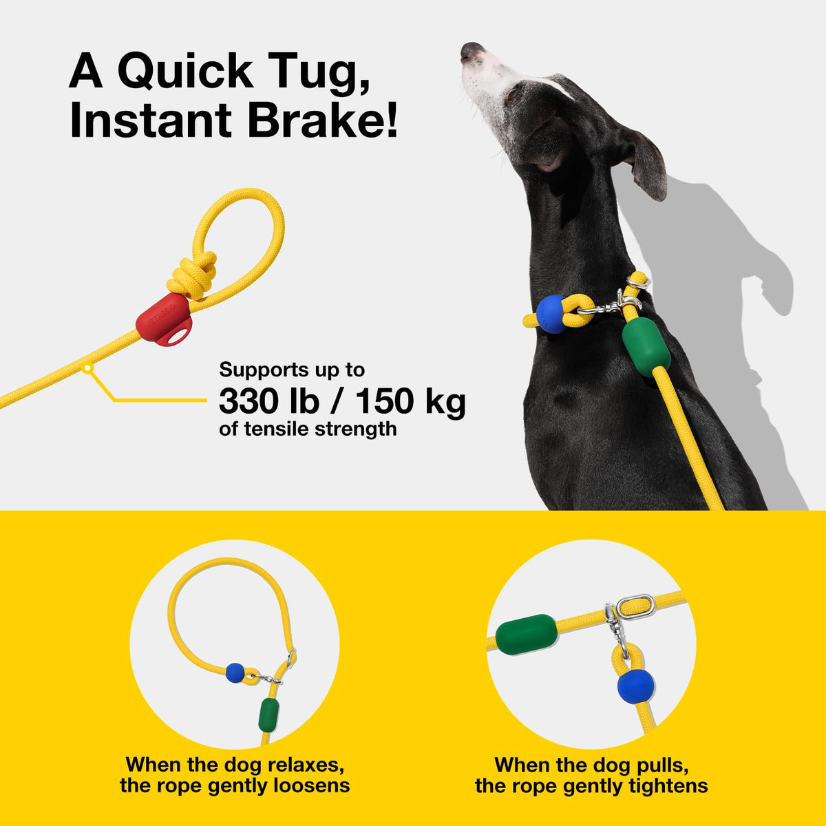 Hands Free Dog Leash (Chroma Yellow)