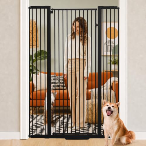 Extra Tall Cat Gate (Black / 55''tall*43 ''wide)