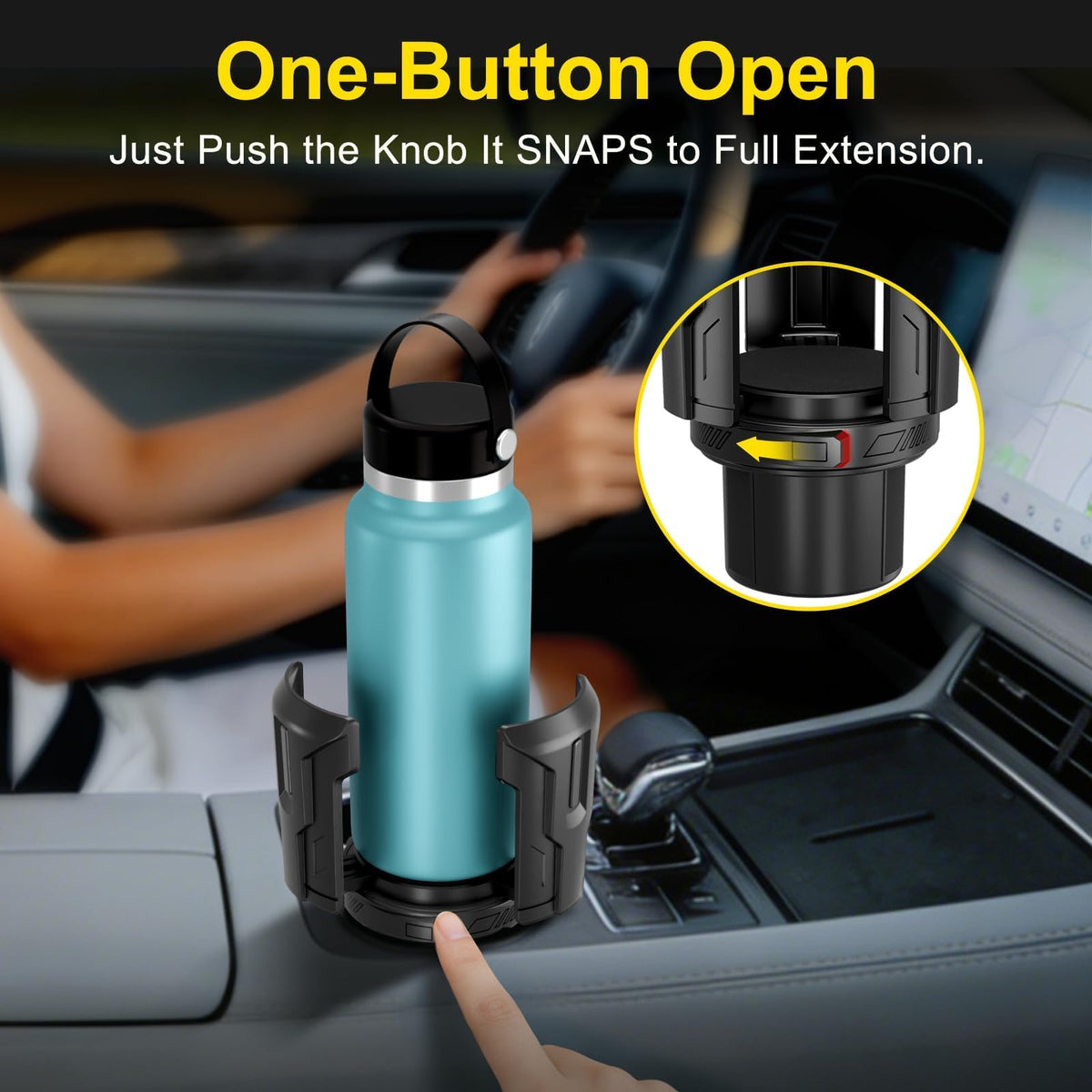 Cup Holder Expander (Black / 2 Pack)