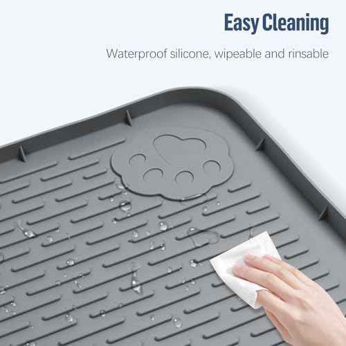 Pee Pad Holder for Dogs 57''x40'' Silicone Puppy Pee Pad Tray (Dark Grey)
