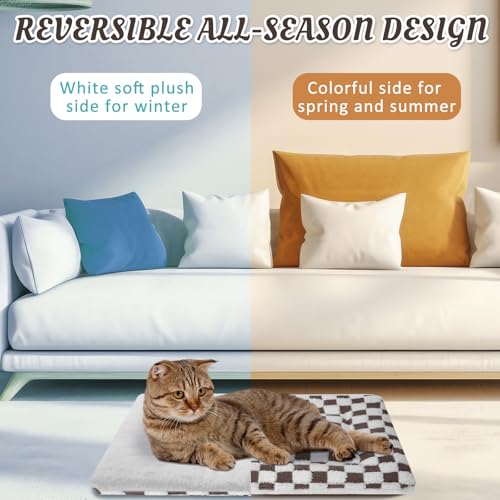 2 Pack Self Warming Cat Mat (Dark Brown / 21" X 14")