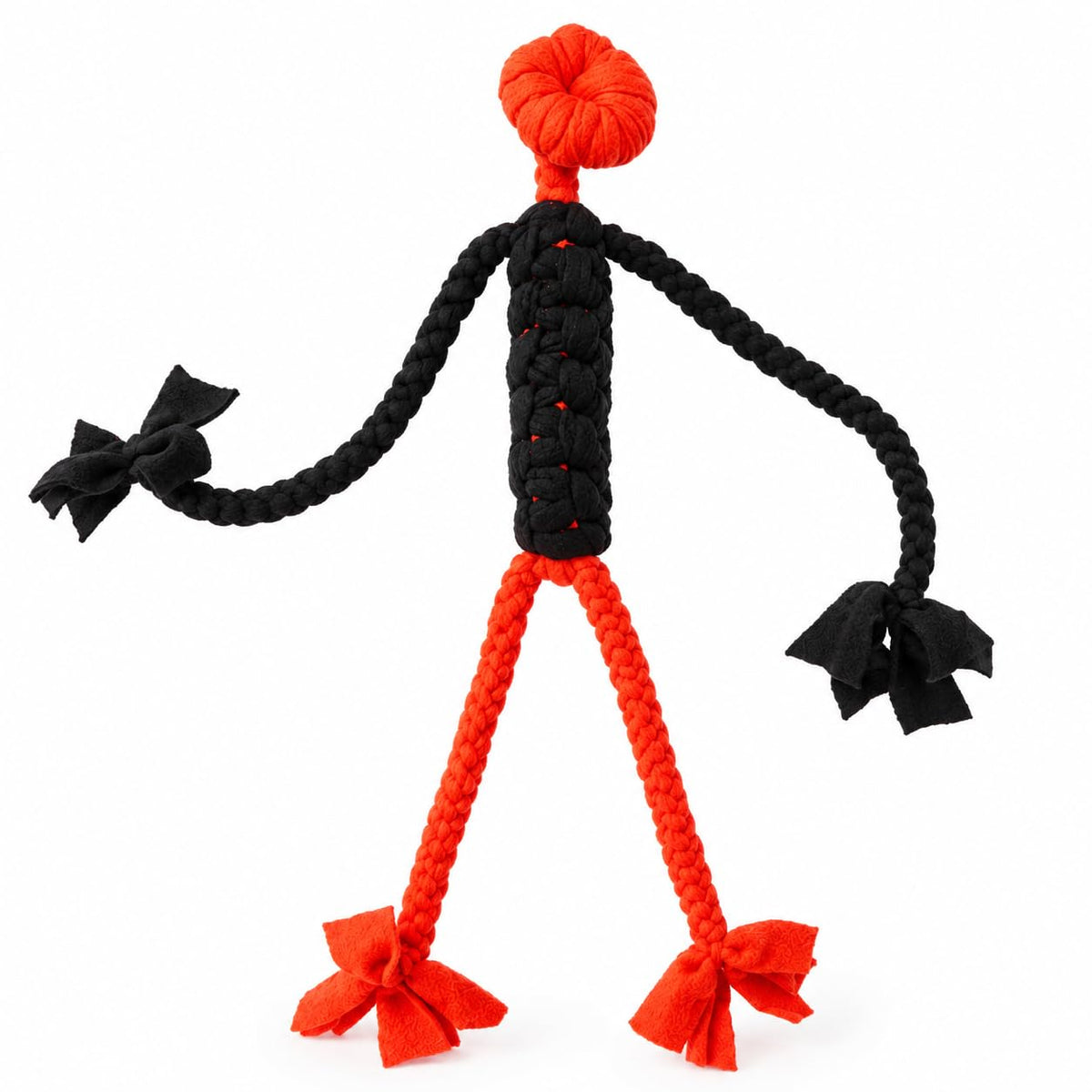 Halloween Scarecrow Braided Fleece Dog Tug Toy (Halloween Style)