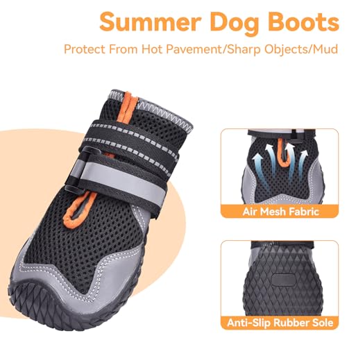 Breathable Dog Boots for Medium Large Dogs