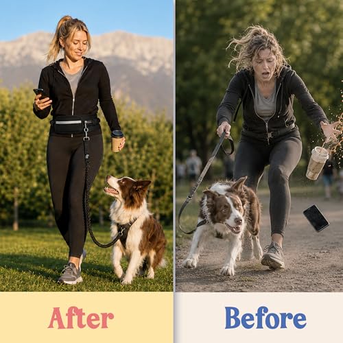 Dog Running Leash Hands Free (Onyx)