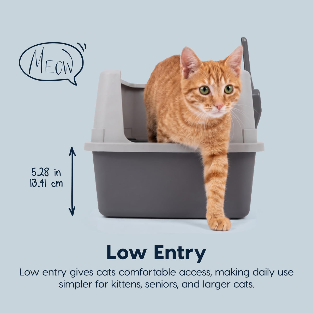 Cat Litter Box Small (Small / Gray)