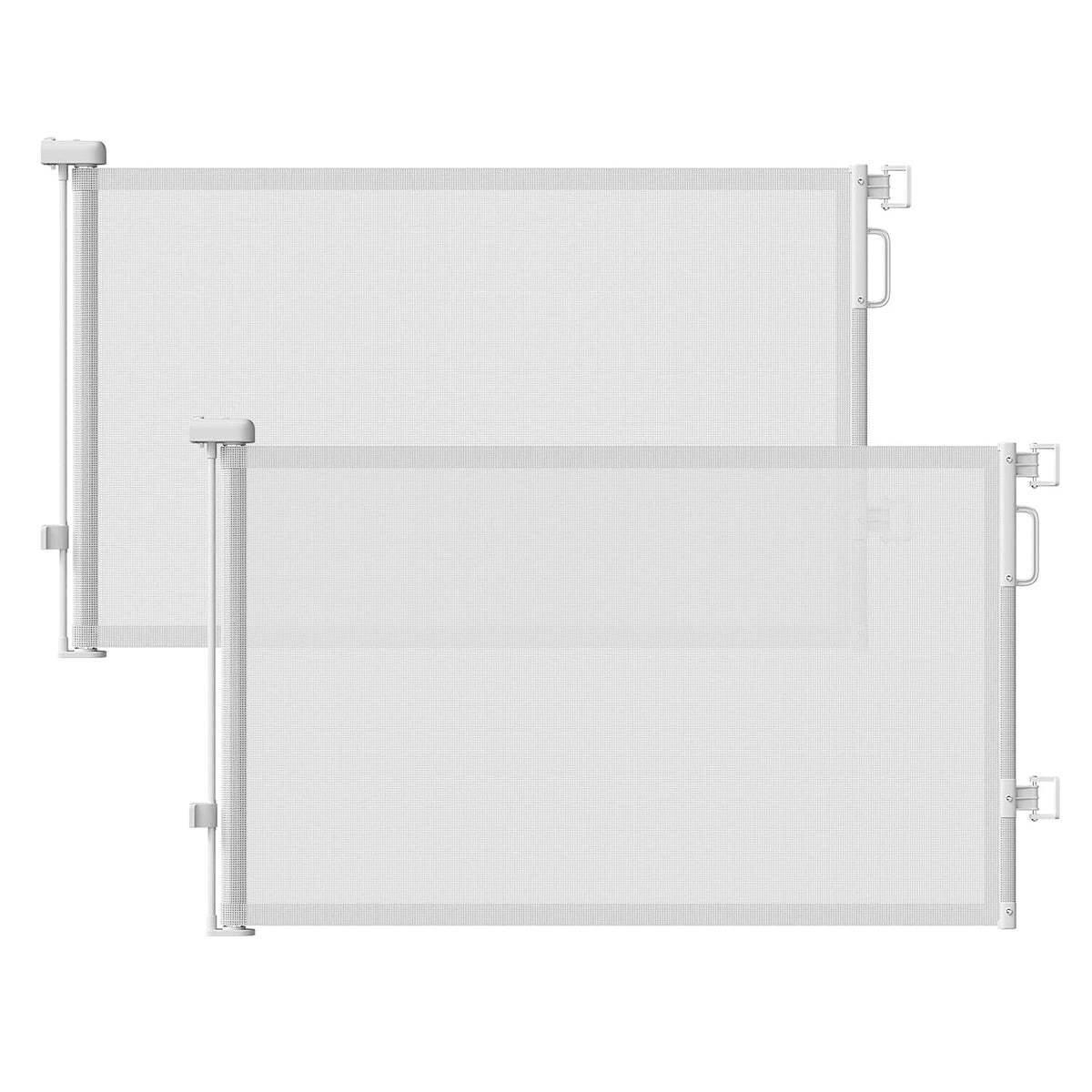 Retractable Baby Gates 2 Pack (White / 34" Tall x 55" Wide (2Pack))