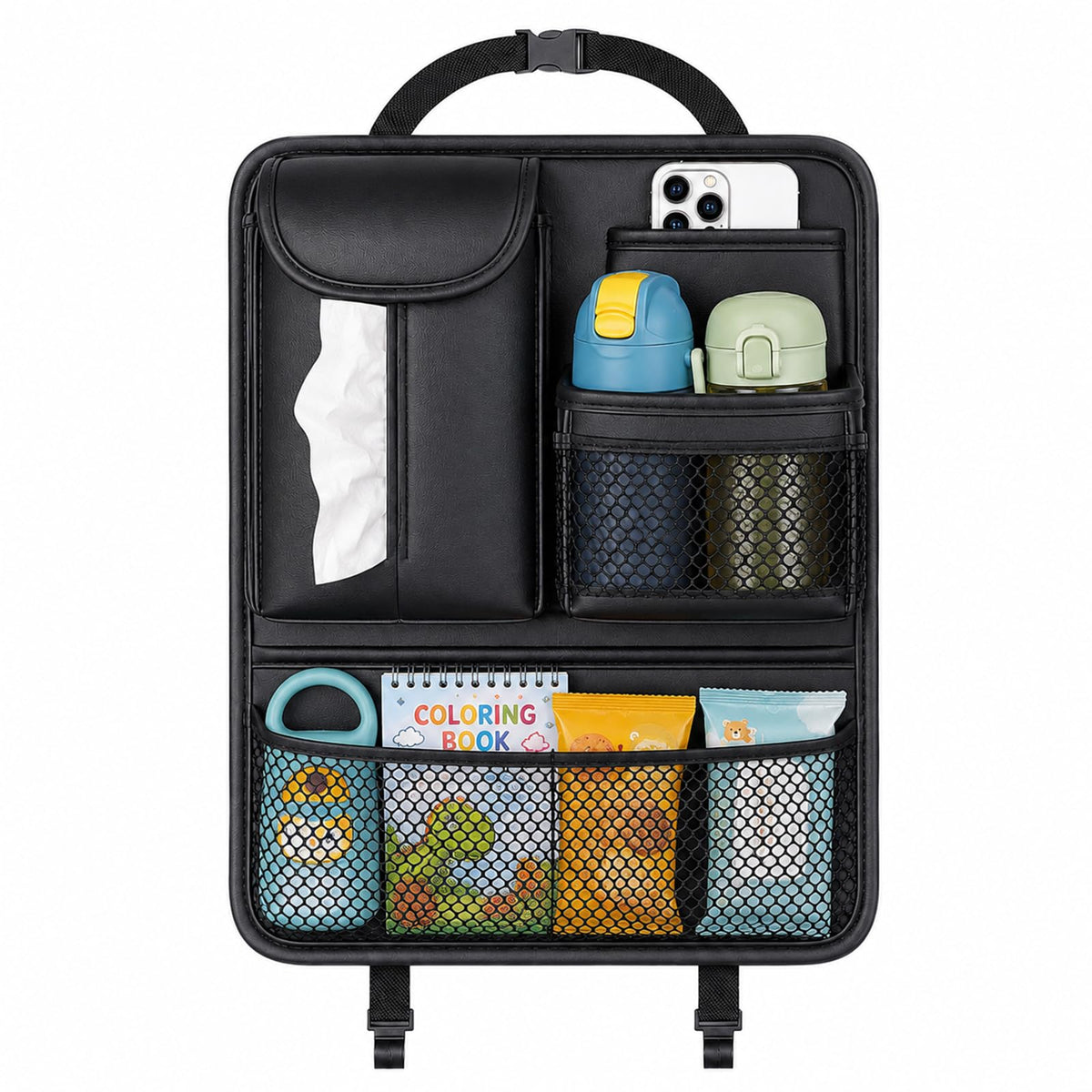 Backseat Car Organizer for Kids (Black)