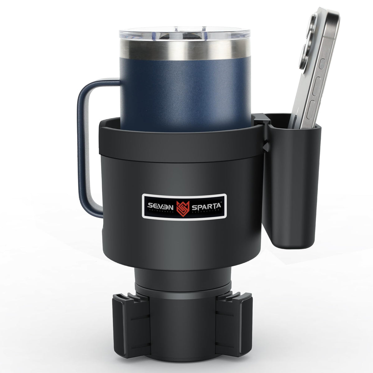Cup Holder Expander with Phone Holder & Cable Access (Medium)