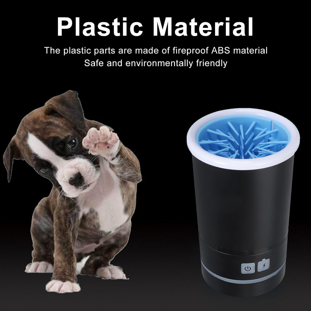 Automatic Dog Cleaner (L / Black White)