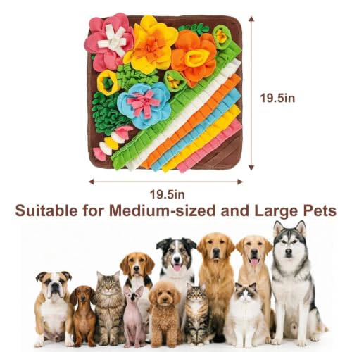 19.5" Large Snuffle Mat for Dogs (19.5"L x 19.5"W / blown)