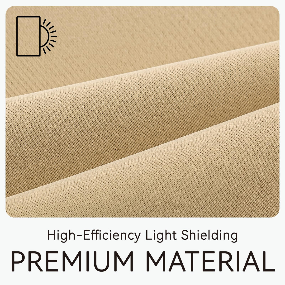 Self Adhesive Blackout Curtains (Beige / 47"W x 59"L (Pack of 1))