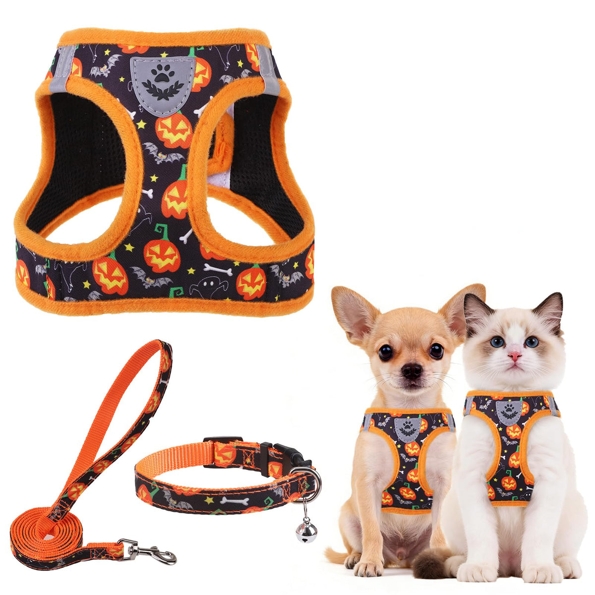 Halloween Dog Harness (Halloween Black / XXS (CHEST 11.5"-13"))