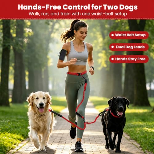 Hands Free Double Dog Leash