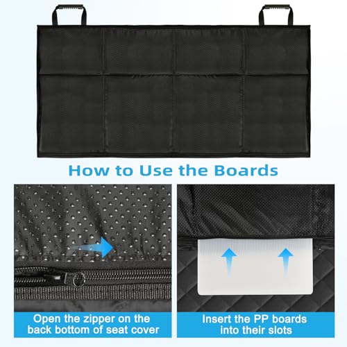 Hard Bottom Dog Car Seat Cover for Back Seat (Matte Black / Standard)