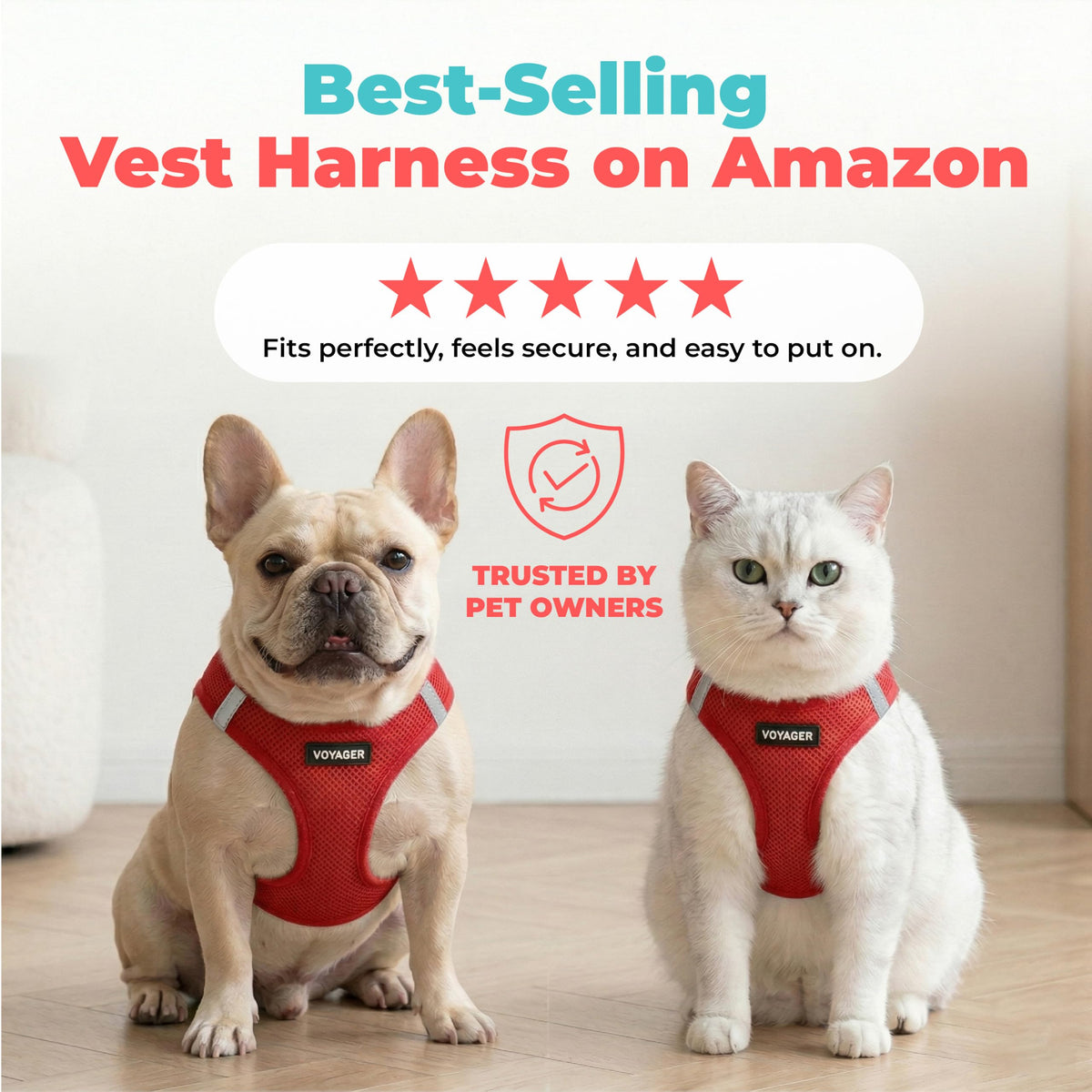 Voyager Step in Air Dog Vest Harness (Red / XL (Chest: 20.5 - 23"))