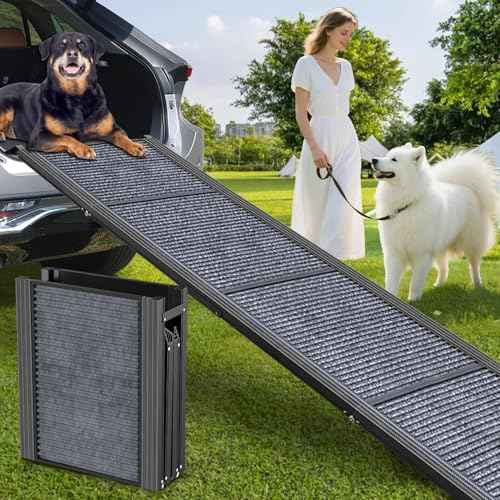 71" X Long × 20" Wider Dog Ramps for Car Large Dogs with Non (Upgraded 71" L x20" W)