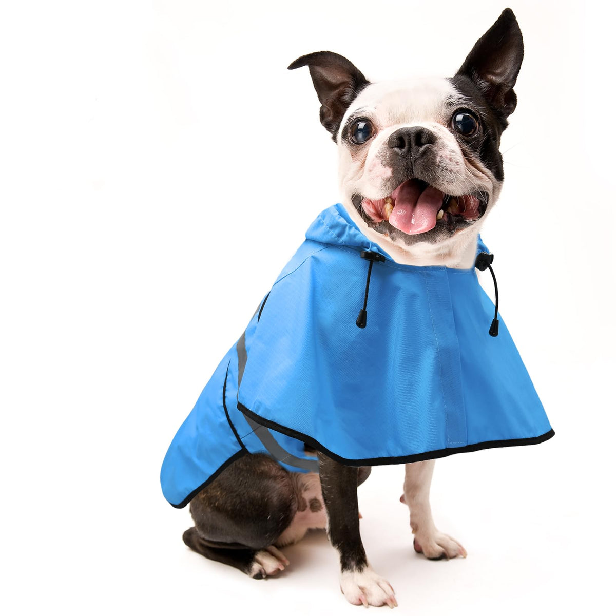 Dog Raincoat Reflective Dog Rain Jacket Waterproof Hooded Ponch Dog Rain Coat for Small Medium Large Dogs (Sky Blue / XX-Large)
