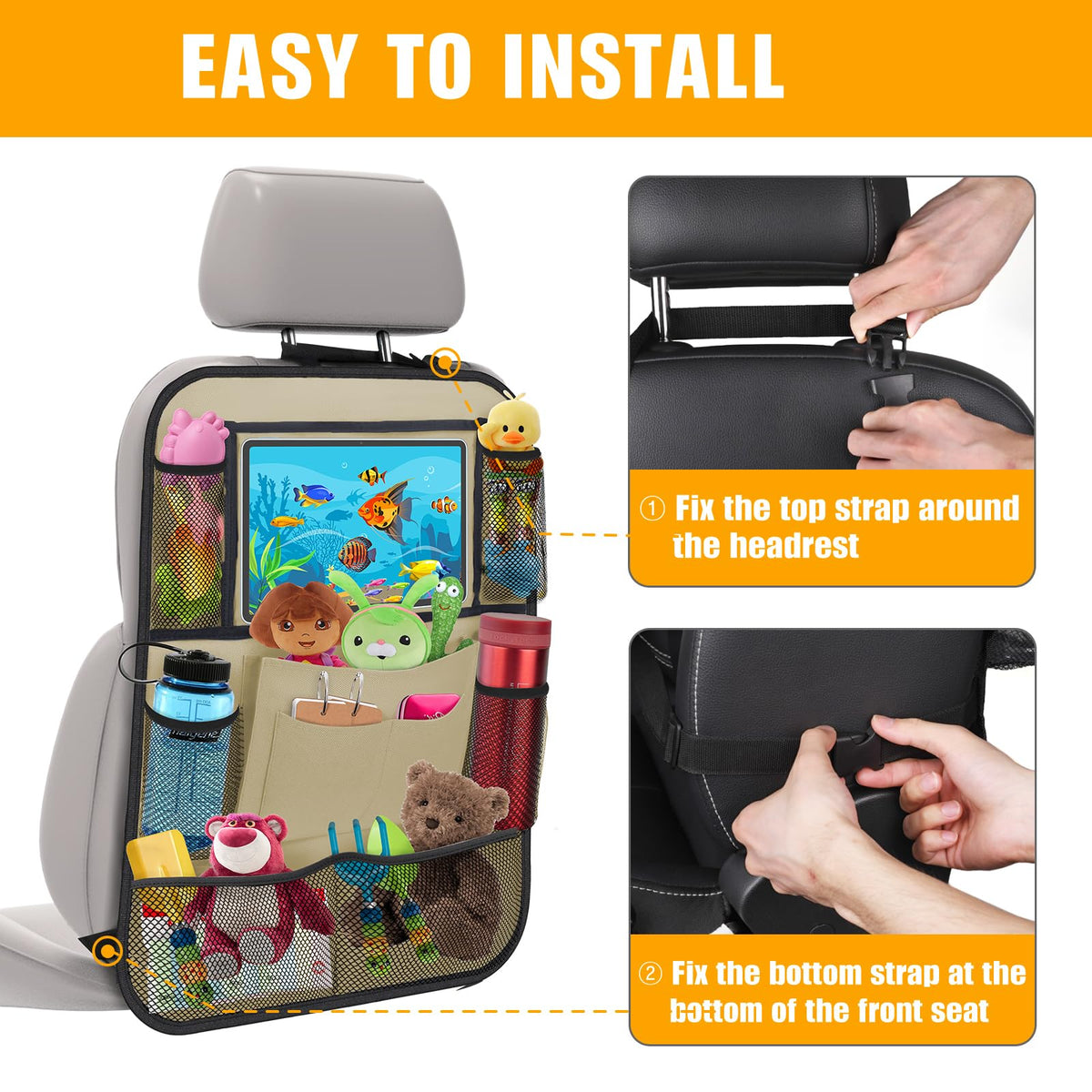Backseat Car Organizer w (Beige)