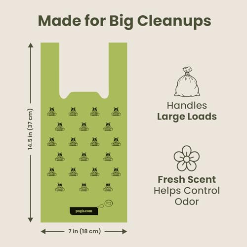 Pogi's Large Dog Poop Bags with Handles (1 Count (Pack of 300) / Scented)