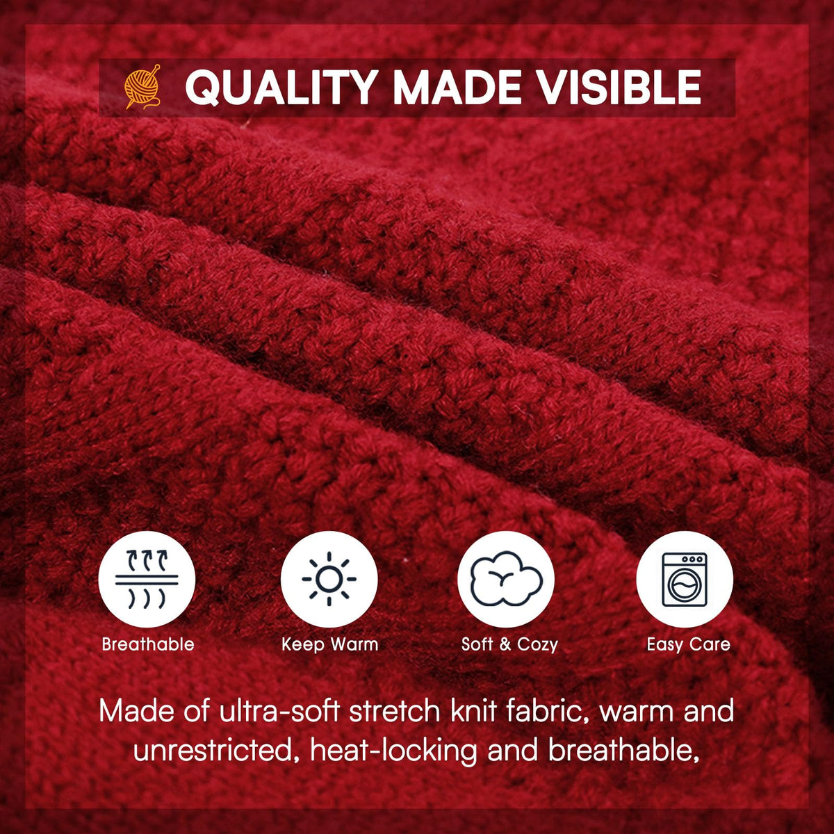 Dog Sweaters for Medium Dogs Girl Boy (Medium / Red)