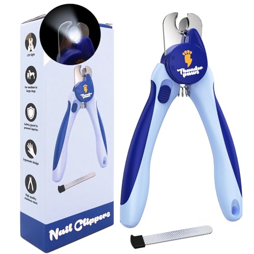 LED Dog Nail Clippers with Light (Blue / Large)