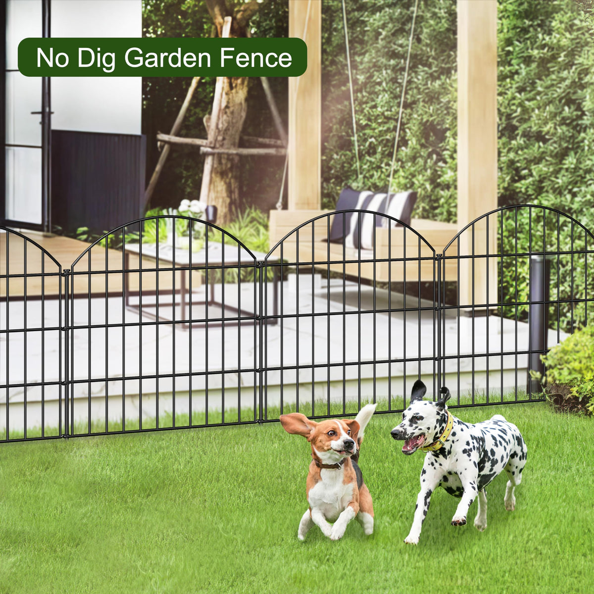 Metal Garden Fence 28 in x 37.3 ft (28"Hx37.3ft (16Panels))