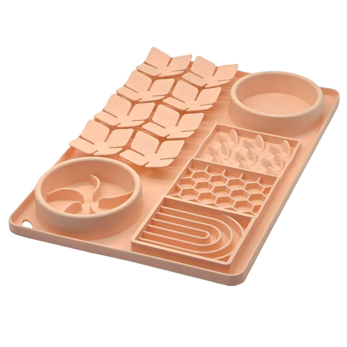 Slow Feeder Bowl (Creamy Peach)