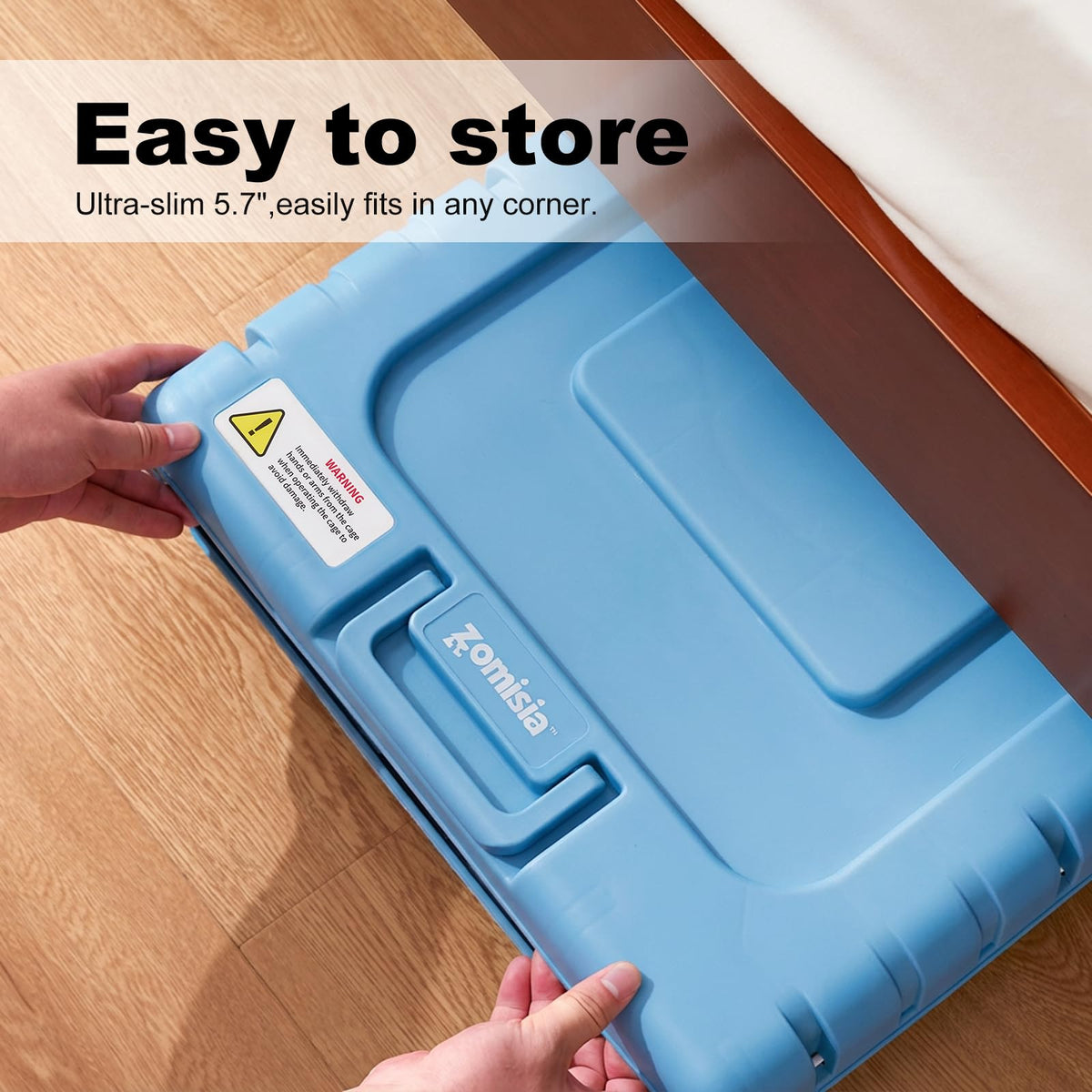36" L Collapsible Dog Crate for Dogs (Blue / 36.42 x 24.2 x 26 in)