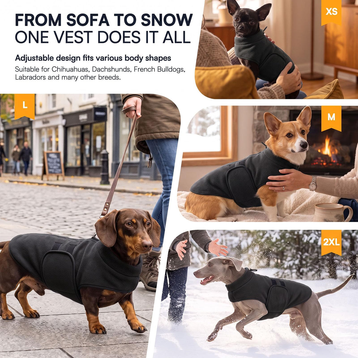 Dog Sweaters for Medium Dogs (Black / Medium)