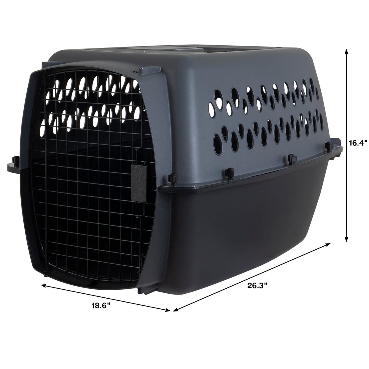 Pet Porter Dog Kennel 26in (26.0"L x 18.6"W x 16.5"H / gray)