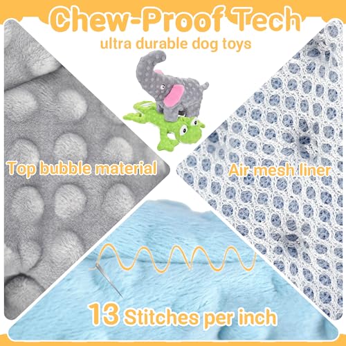 No Stuffing Dog Toys for Aggressive Chewers (5 Pack Unstuffed Dog Toys)