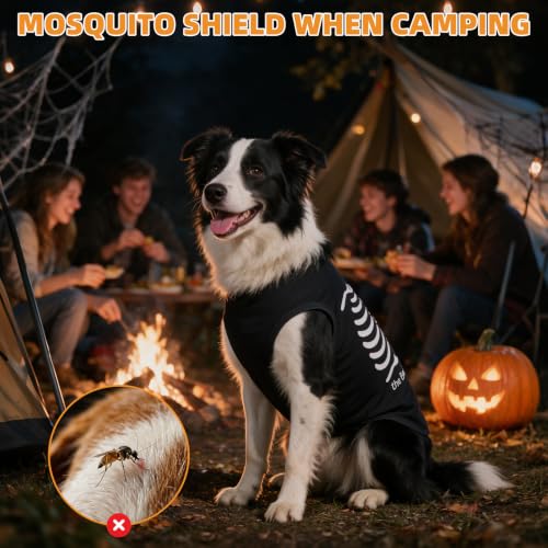 Halloween Dog Shirts for Large Dogs (Halloween Pattern / XXX-Large(Chest 31", Back 25"))
