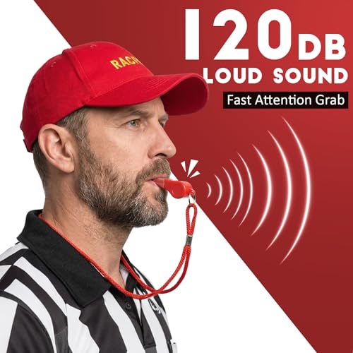 Colorful Plastic Whistles with Lanyard & Cover (18 PCS)