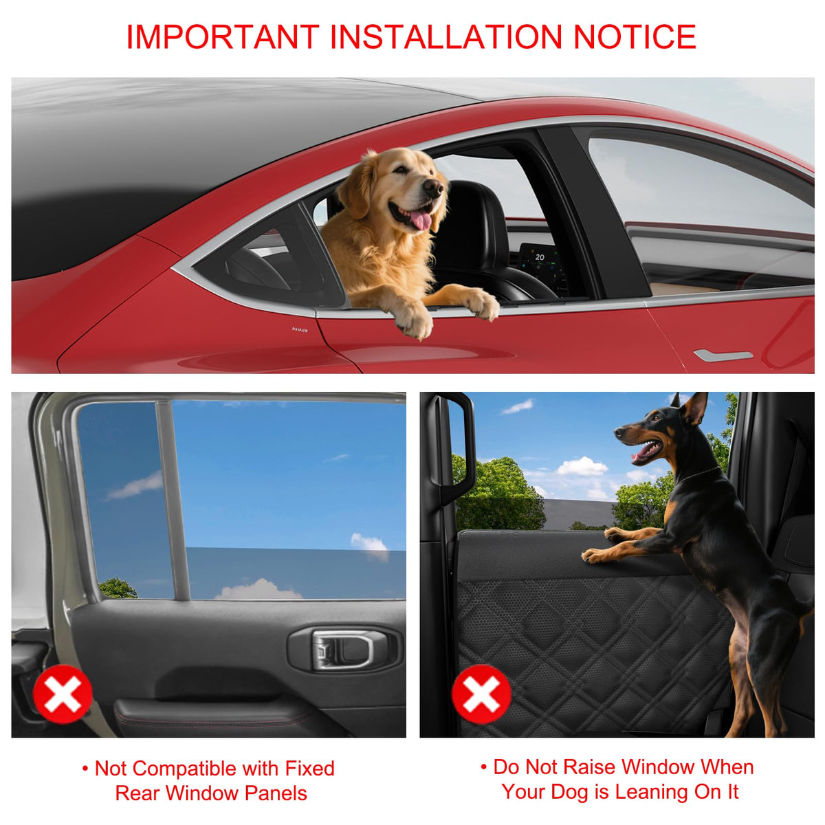 Dog Car Door Protector (Premium PU [Fit for Sedan/Family Car/Small SUV])