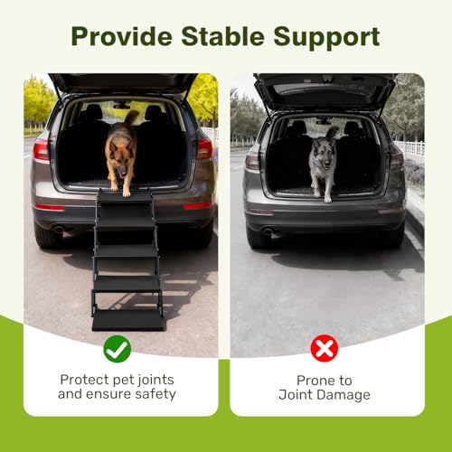 Foldable Dog Steps for Car SUV Truck (5 Steps)