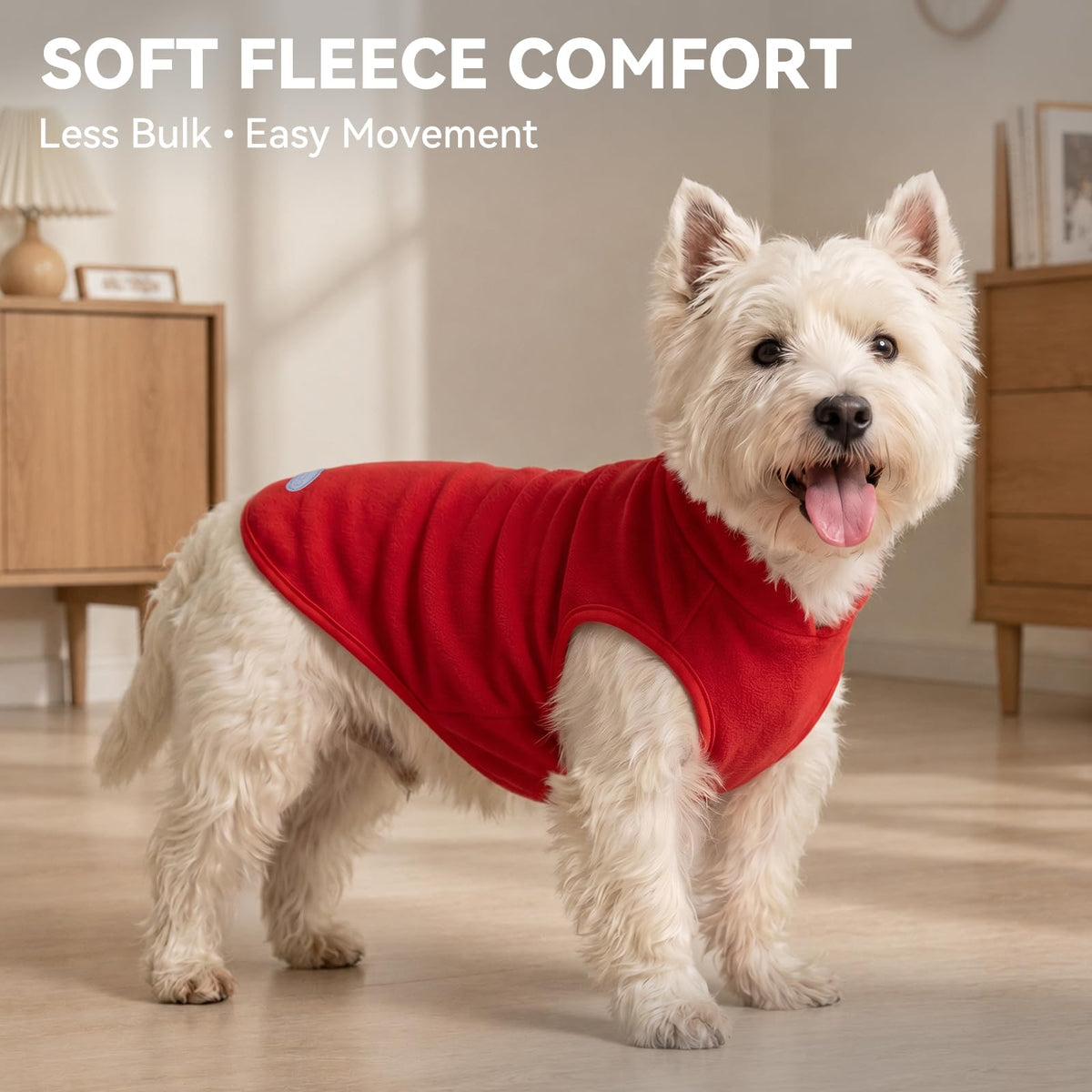 2 Pack Fleece Dog Sweater Pullover Lightweight Reflective Jacket (X-Large / Red & Buffalo Plaid)