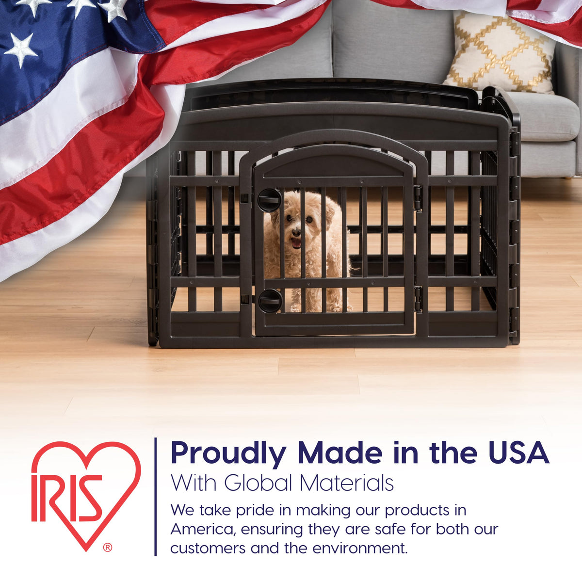 4 Panel Dog Playpen (4 Panel - 24" H / Black)