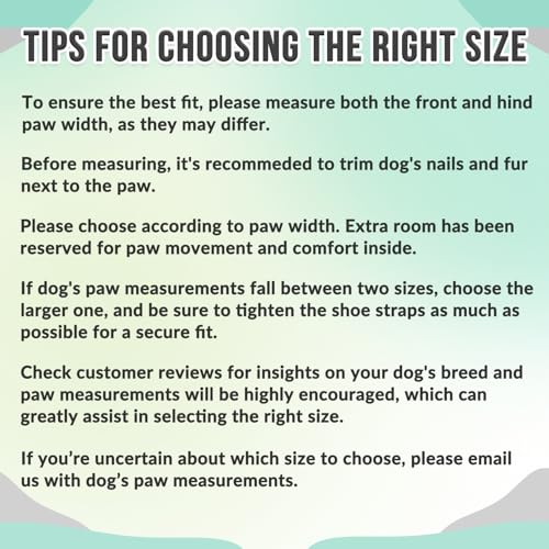 Dog Shoes for Large Small Medium Dogs (Green / #7 (Width 2.8 inch) for 63-78 lbs)