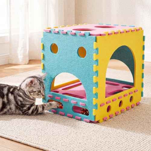 41 Pcs Interactive Cat Toys with Cat Puzzle Box (Modern (with puzzle box))