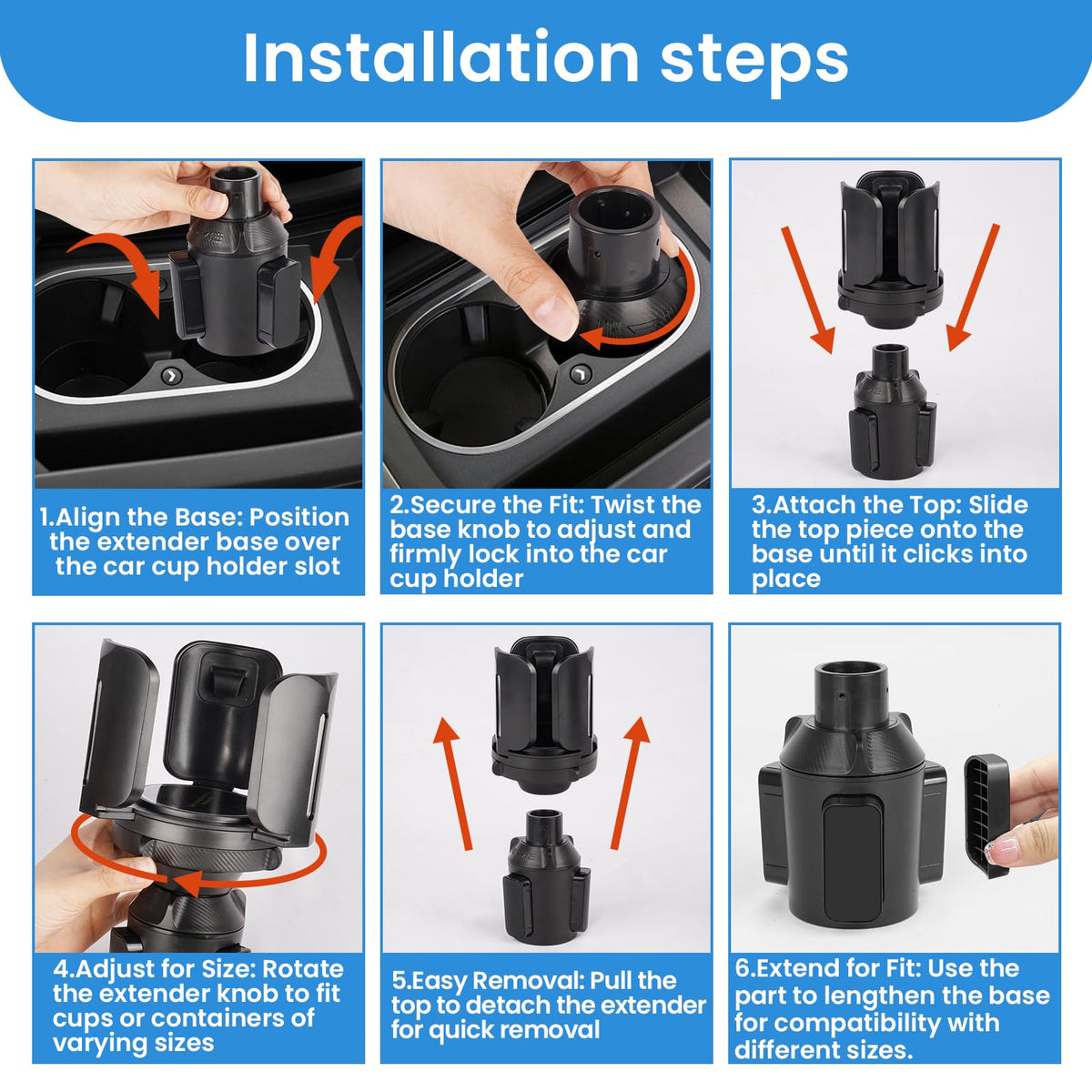 Car Cup Holder Expander (1 pcs)