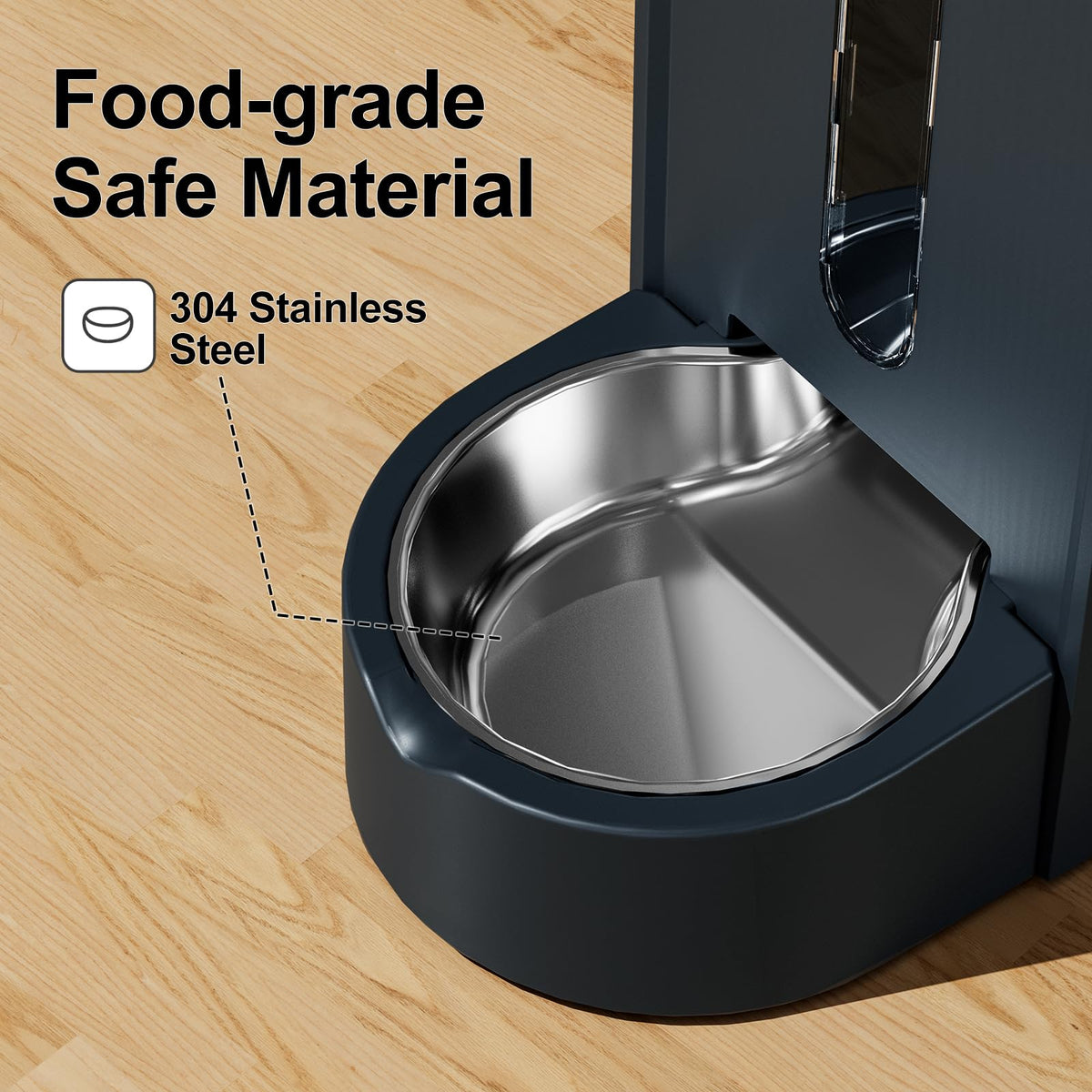 Gravity Automatic Cat Feeder (Extra Large（1.6 Gallons x 2） / Dark Blue)
